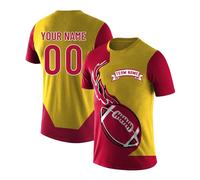 Genérico Paquete Camisetas para Hombres Camiseta Universitaria Personalizada, Camiseta Impresa, Ropa para Fans de Fútbol Camisetas Hombre Manga Corta, rosa fuerte, XL