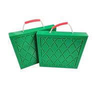 Genérico Paquete de 2 Almohadillas estabilizadoras Verdes de Alta Resistencia - Almohadillas niveladoras de Alta Resistencia a la abrasión - Almohadilla de Aterrizaje apilable para Gatos hidráulicos