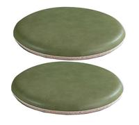 Genérico Paquete de 2 Almohadillas Redondas para Silla de Cuero Antideslizantes para Exteriores, Impermeables, de Espuma viscoelástica con Cremallera para Cocina, Comedor y Oficina. 29,30cm/12inch