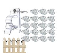 Genérico Paquete de 20 colgadores de luces de, clips ABS de montaje rápido para iluminación exterior, ideales para pasarelas, jardines, patios, balcones, porches y asientos