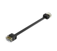 Genérico Paquete de 24 cables de conexión Ethernet planos cortos Cat6 RJ45 compatibles con 1G. Cable de conexión Cat 6 for panel de parcheo NAS a switch flexible.(Black 24pack,0.2M)