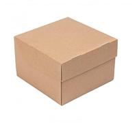 Genérico Paquete de 50 Unidades de Cajas de Hamburguesa Premium 155 x 155 x 115 Kraft