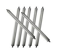 Genérico Paquete de 7 Rodillos transportadores Flexibles de Acero galvanizado, de 6 a 40 Pulgadas de Longitud y de 1 a 2,4 Pulgadas de diámetro. Sistema transportador Duradero para manipulación y tra