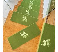Genérico Paquete De 8 Peldaños De Escalera Adhesivos Lavables Y Reutilizables De 8 "x 30", Alfombras Antideslizantes De Felpa Ultra para Peldaños De Madera En Interiores, Niños, Ancianos Y Mascotas