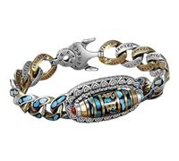 Genérico para 8 perlas joyas ojos pulsera de perlas celestiales transferencia tibetana giratoria nueve ojos pulsera de perlas celestiales pulsera suerte pulsera pareja con cuentas joyas (A, C)