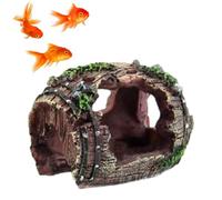 Generico Para acuario, adorno de resina con diseño de barril - Decoración artificial de acuario, para animales pequeños, Betta, estrella marina, tortuga, medusa, reptiles, agua dulce y salada