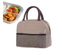 Genérico Para Almuerzo | Tote De Rayas Portátil Y Reutilizable - Lonchera Térmica Portacomidas - para Hombre Adulto Niño Trabajo Oficina Escuela Viaje Camping Exterior Picnic