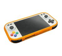 Genérico para ANBERNIC RG477M Funda Protectora Portátil de TPU Antiarañazos y Anticaídas, Carcasa Flexible Antideslizante para Consola de Juegos RG477M (Transparente Naranja)