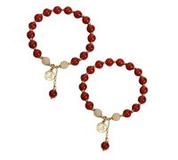 Genérico para Apilable Pulsera Pulsera de Joyería Charm Bangle Meditation Decor Wealth For Good Fortuna Regalo Perlas Regalo Múltiples Anillos, One Size*2, Cristal artificial, No es una piedra