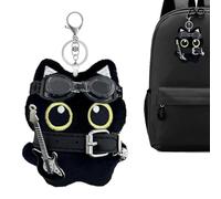 Genérico Para Bolso De Gato - Accesorio Para De Gato De Peluche De 4,7 Pulgadas, Colgante De Gatito Negro Suave, Lindo Colgante Con Clip Para Bolso | Decoración De Animales De Dibujos Anim