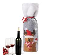 Genérico para Botella de Vino Navideña - Adorable Decoración Navideña con Cordón Ajustable,s para Botellas De Vino De Navidad - para Bodas Viajes Fiestas Año Nuevo Reuniones Familiares
