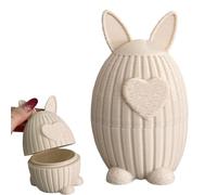 Generico Para caramelos: 2,56 x 2,56 x 4,06 pulgadas para conejo, tarro para conejos | Simpático recipiente con forma de conejo de Pascua impreso en 3D, mini reutilizable para servir