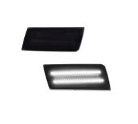 Genérico Para Chrysler 300 300C 2005-2010 2 Uds Luz LED De Posición Lateral Ámbar Señal Giro Del Parachoques Delantero Intermitente LáMpara Puerta Lateral(Smoke white)
