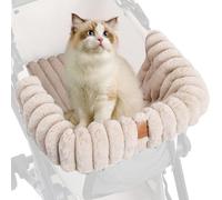 Generico Para cochecito para perros - Alfombrilla de peluche lavable y cálida, para asiento para mascotas con hebilla magnética, para gatos y cachorros, para viajes en casa y al aire libre