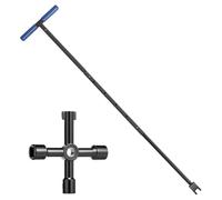 Generico Para contador de agua - ergonómico en T de 94 cm, para válvulas con mango en T | Herramienta multifunción antideslizante ajustable para casa, jardín, césped, patio exterior