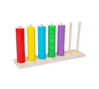 Genérico para Contar, Herramientas matemáticas para niños | de ábaco de conteo de Madera - Contadores de matemáticas Rainbow Ring para niños, Educativo Interactivo para calcular para Estudiante