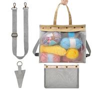 Genérico Para De Tejer - Organizador De De Malla Transparente, Soporte Para De Gran Capacidad,Bolsaa Transparente | Almacenamiento De Proyectos De Ganchillo, Gestión De Suministros Artesa