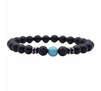 Genérico para elección amorosa plata plata joyería nacional pulsera con cuentas hechas a mano muchacha varios con pulsera rosa hombre anillos, talla única, Piedra natural, No es una piedra preciosa