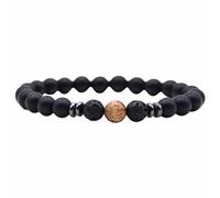 Genérico para elección amorosa plata plata joyería nacional pulsera con cuentas hechas a mano muchacha varios con pulsera rosa hombre anillos, talla única, Piedra natural, No es una piedra preciosa