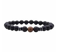 Genérico para elección amorosa plata plata joyería nacional pulsera con cuentas hechas a mano muchacha varios con pulsera rosa hombre anillos, talla única, Piedra natural, No es una piedra preciosa