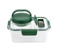 Genérico para ensaladas - para ensaladas de 15 * 20 * 14 cm con recipiente para salsa, tazón de almuerzo divisible con tapa y portátil, para viajes, oficina, escuela, camping, picnic, estudiante