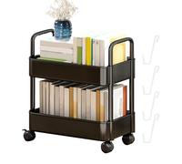 Genérico para estantería - 14,57x9,84x17,13 in Estantes para Libros | para revistas, estantería móvil, de Almacenamiento de Juguetes domésticos móvil con Rueda para la Escuela, librería, Sala