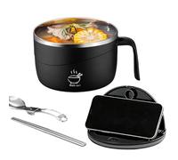 Generico Para fideos instantáneos con palillos | Tazda sopa portátil antiquemaduras de 1200 ml - Cuencos de acero 304 para fideos | para cocina, Pho, arroz, gachas, gumbo, estudiantes universitarios
