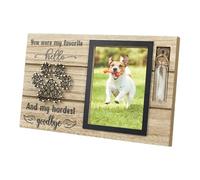 Generico Para fotos de simpatía por la pérdida del perro, conmemorativa para mascotas - Elegante para animales domésticos Sympathy, portafotos de madera, recuerdo para los