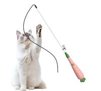 Genérico para Gatos | Juguete de Estimulación con Luz,Caña con Mango en Forma de Zanahoria,para Apartamentos, Actividad Postcomida, Prevención del Aburrimiento, Estimulación Mental en Casa