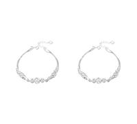 Genérico para hombre con cuentas joyas de San Valentín, tres, tres, ligero, lujoso, artesanía versátil, chapado en cobre y plata 4 4 conjuntos de anillos, One Size*2, Cobre, No es una piedra preciosa