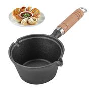 Genérico Para Huevos Individual Mini De Hierro Fundido - Recubrimiento Antiadherente Mango De Madera Extraíble Resistente Al Calor Apto Para Horno Anti-escaldaduras Compacto Durable Pequeñ