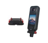 Genérico para Insta360 X4 Air Adaptador Multifuncional de Liberación Rápida, Base de Expansión Ligera Antideslizante, Soporte de Aleación de Aluminio para Cámara Deportiva 360 X4 Air (Rojo Negro)