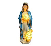 Generico Para jardín, iluminación decorativa con figura de la Virgen María, para figuras de la Santísima Madre - Para granja, balcón, césped, sendero, pasaje, garaje, patio exterior, jardín, porche