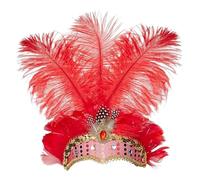 Genérico Para La Cabeza De Showgirl - Accesorios Y Complementos De Tocado Para Showgirl - Diadema De Estilo Vintage | Para Fiesta Carnaval Boda Reunion Cocktail De Máscaras