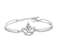 Genérico Para la nieta-te amo para siempre y siempre pulsera de la corona, pulseras de la corona de cristal de moda, joyería de regalo inspirador para mujeres niñas (Silver)