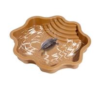 Generico Para las tortugas, la piscina para el rechazo - de comida para tortugas de piscina para reptiles - Hábitat para reptiles, cuenco alimenticio para tortugas con rampa para chorro