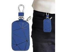 Generico Para llave de coche con mando a distancia, bolso con diseño geométrico, protector de piel sintética PU para llaves de coche, para tarjetas, monedas y objetos pequeños