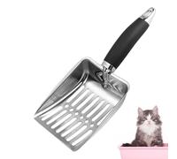 Genérico para mascotas de para gatos - Cucharada, cucharada de residuos de gatos | Tamiz con mango cómodo, revestimiento anti-Asistante, ranuras amplias para una limpieza fácil