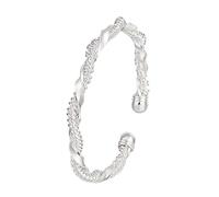 Genérico Para Mm Piedras Pulsera Anillos De Moda A La Pulsera Abierta Exagerada Con Perla Para Mensaje Anillos, talla única, Cobre, No es una piedra preciosa