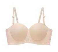 Genérico para mujer con correa suave y sin costuras de media copa, diseño para mayor comodidad, ideal para el desgaste perfecto para tops y vestidos, beige, 32