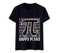 Genérico para mujer, es el día de Pi y un diseño elegante con una camiseta impresa., Le Noir, M