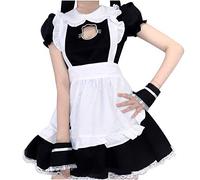 Genérico para mujer vestido restaurante Crossdress Show CuteWork Cosplay traje vestido para mujer vintage rojo, Le Noir, XL