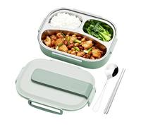 Genérico Para Niños A Prueba De Fugas Con 3 Compartimentos- Suministros De Cocina Y Comedor De Acero Inoxidable, Soporte De Metal Para Bento, Cantimplora De Calidad Alimentaria, Lata Aislada Para Ref