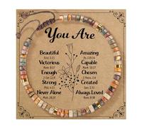 Genérico para pareja natural joyas tarjeta de blessing cumpleaños lessing tarjeta pulsera inteligente pulsera joyería, A, Madera, No es una piedra preciosa