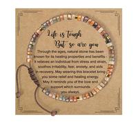 Genérico para pareja natural joyas tarjeta de blessing cumpleaños lessing tarjeta pulsera inteligente pulsera joyería, A, Madera, No es una piedra preciosa