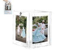 Generico para participaciones de Boda de acrílico - Expositor para Sobres, portafotos | Minimalista para la Recogida de Tarjetas de Dinero Transparente, Elegante Organizador para la conservación