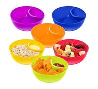 Genérico para patatas fritas y salsas, para mezclar apilable de 6 piezas, cuenco para cereales, para, película, noche, buffet, aperitivo, Picnic, sala de descanso