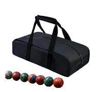 Genérico para Pelotas De Bochas: Impermeable con Ocho Compartimentos, Resistente Paquete De Petanca De Tela Oxford, Segura con Cierre De Doble Cremallera, Transportadores De Equipos De Bolos para C