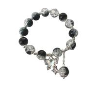 Genérico para pulsera elástica con mensajes encantos, anillos, pulsera de hielo crack broken flor cuentas cuentas muñeca pulsera para hombre joyas, talla única, Plástico, No Gemstone