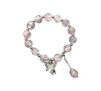Genérico para pulsera elástica con mensajes encantos, anillos, pulsera de hielo crack broken flor cuentas cuentas muñeca pulsera para hombre joyas, talla única, Plástico, No Gemstone